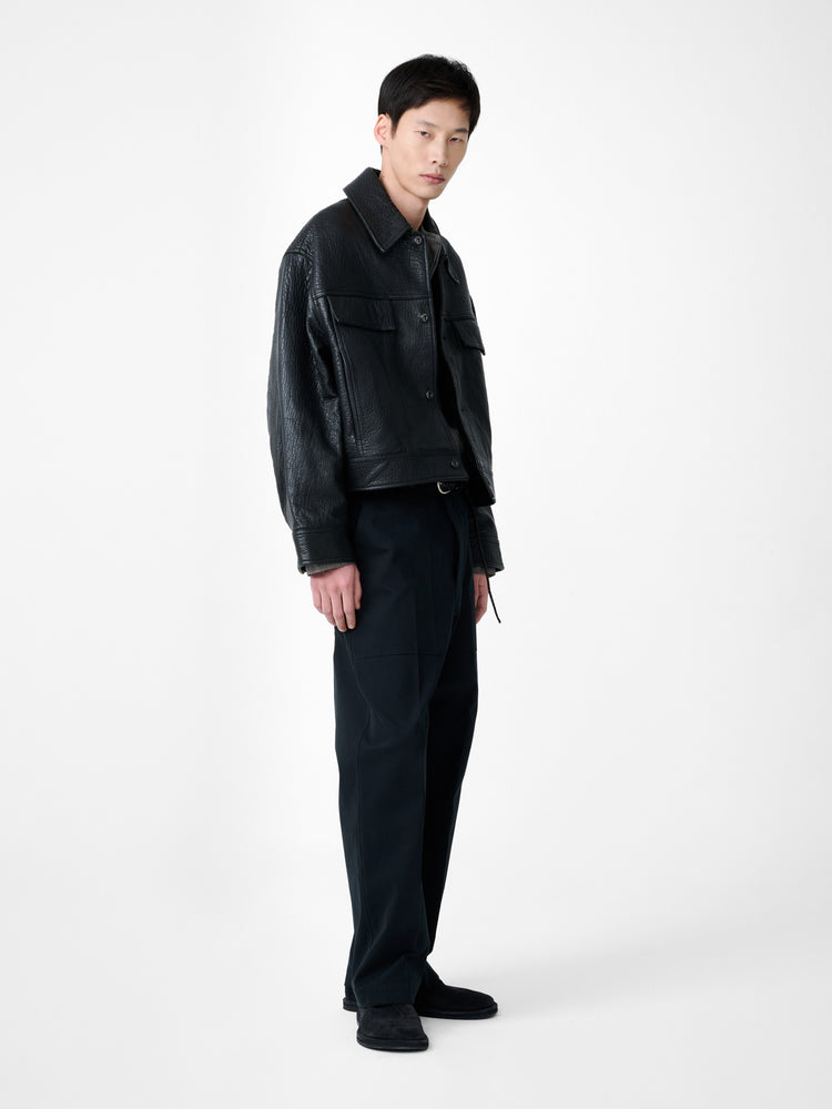 DOYARD LEATHER JACKET IN BLACK