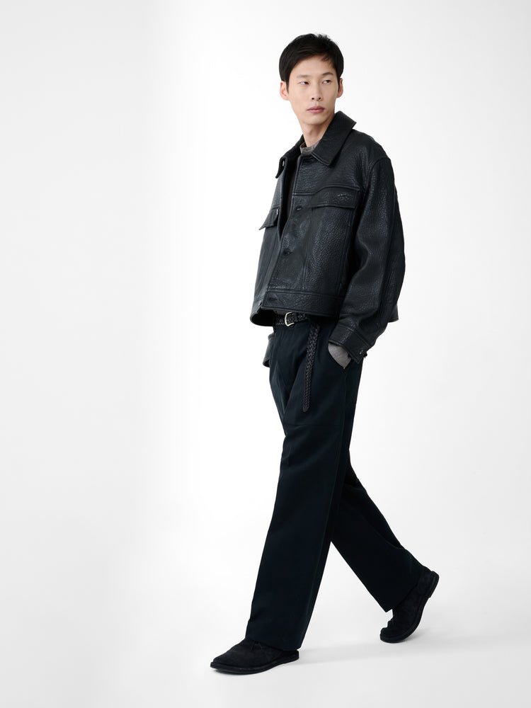 DOYARD LEATHER JACKET IN BLACK