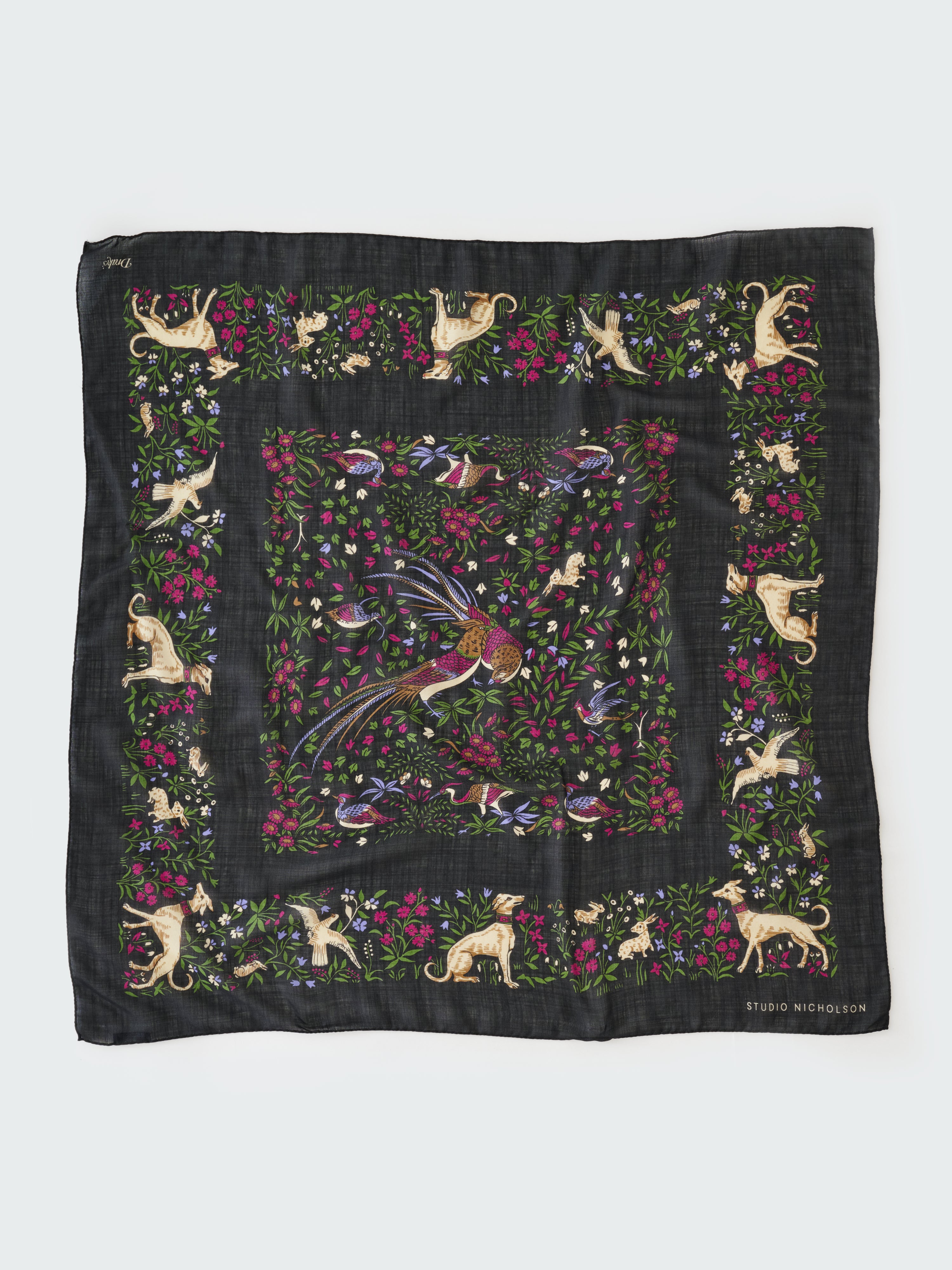 SN X DRAKE'S SCARF IN DARKEST NAVY