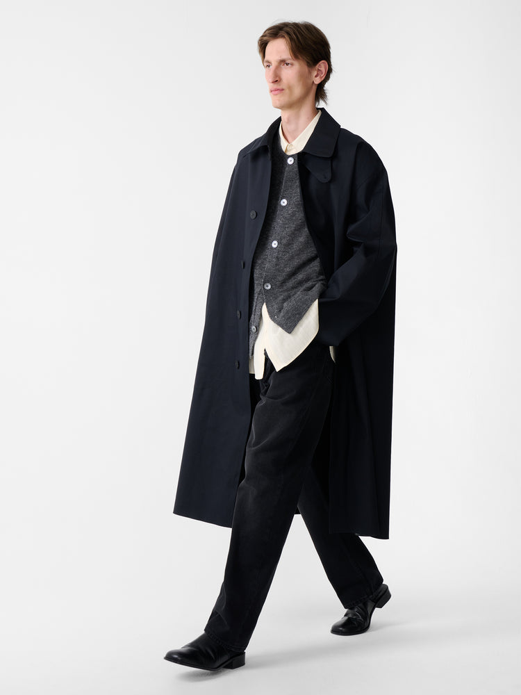 SN × MACKINTOSH ETTRICK MAC COAT IN NAVY