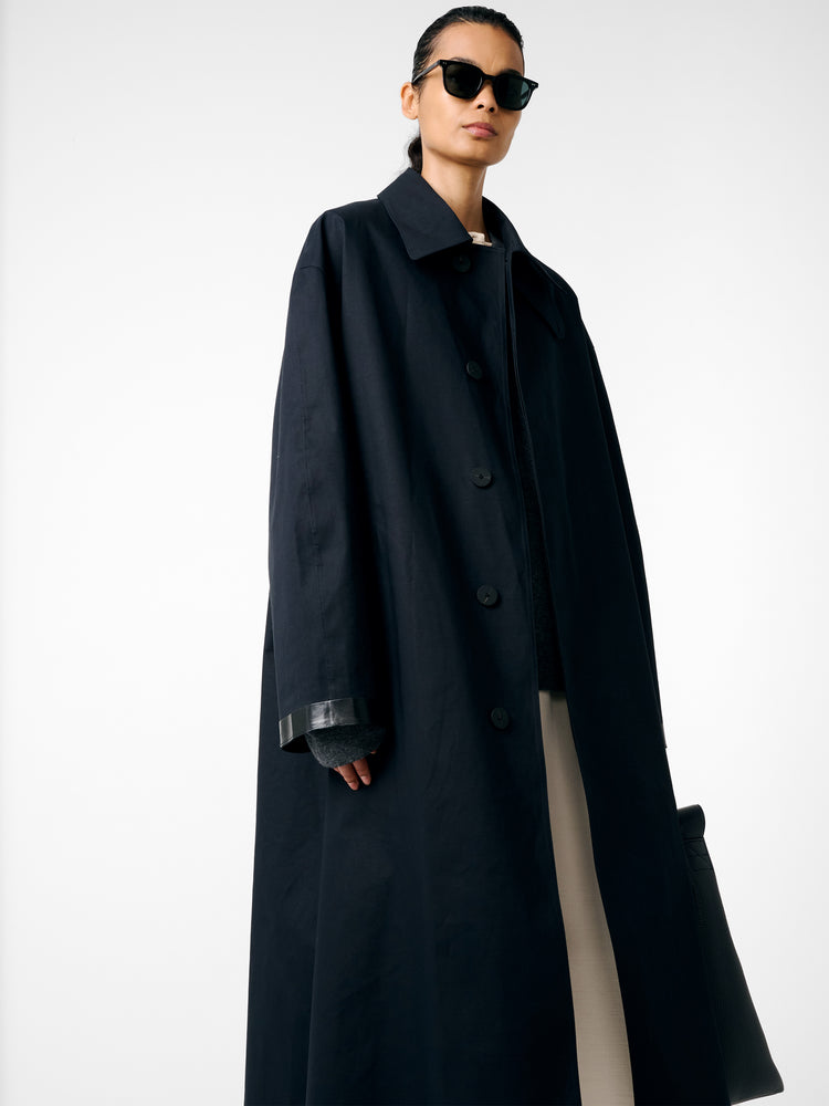 SN × MACKINTOSH ETTRICK MAC COAT IN NAVY