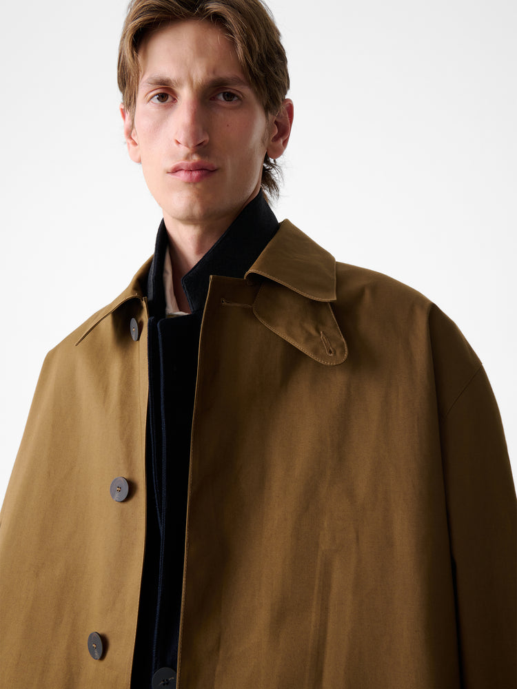 SN × MACKINTOSH ETTRICK MAC COAT IN PEAT