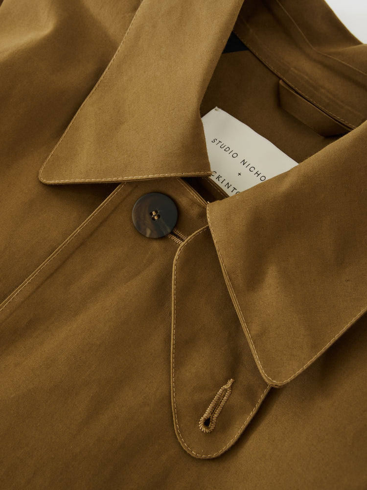 SN × MACKINTOSH ETTRICK MAC COAT IN PEAT