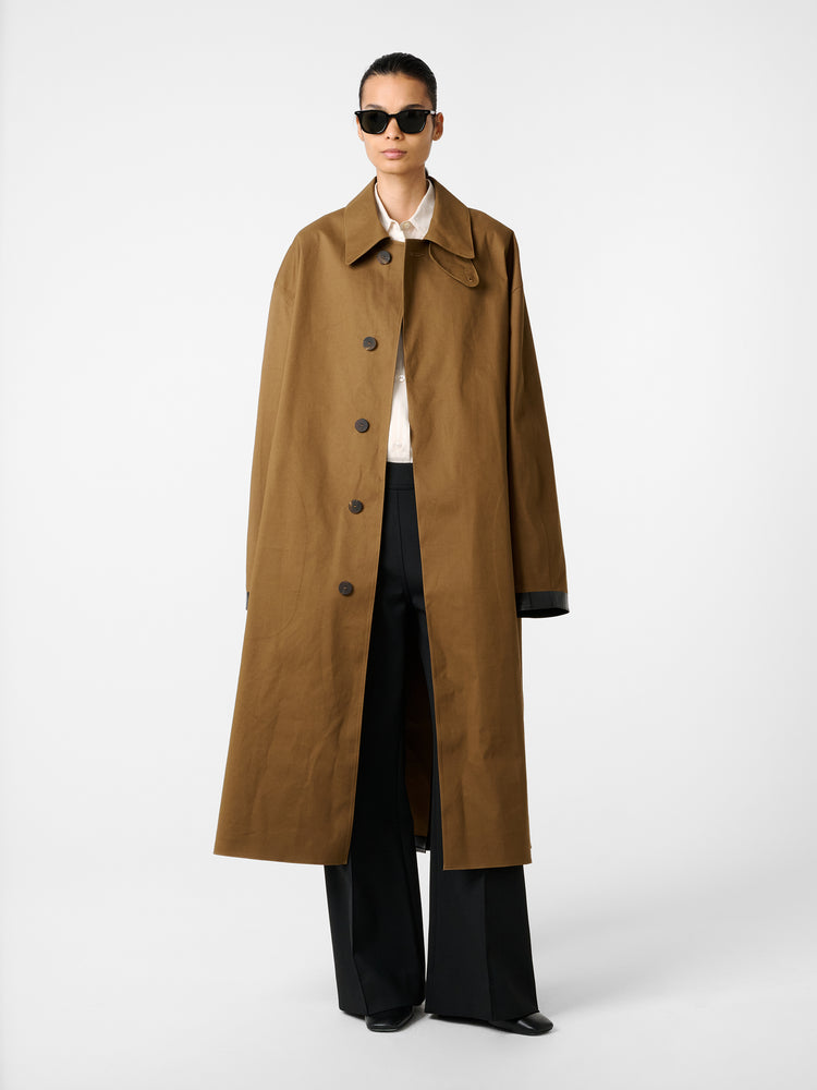 SN × MACKINTOSH ETTRICK MAC COAT IN PEAT