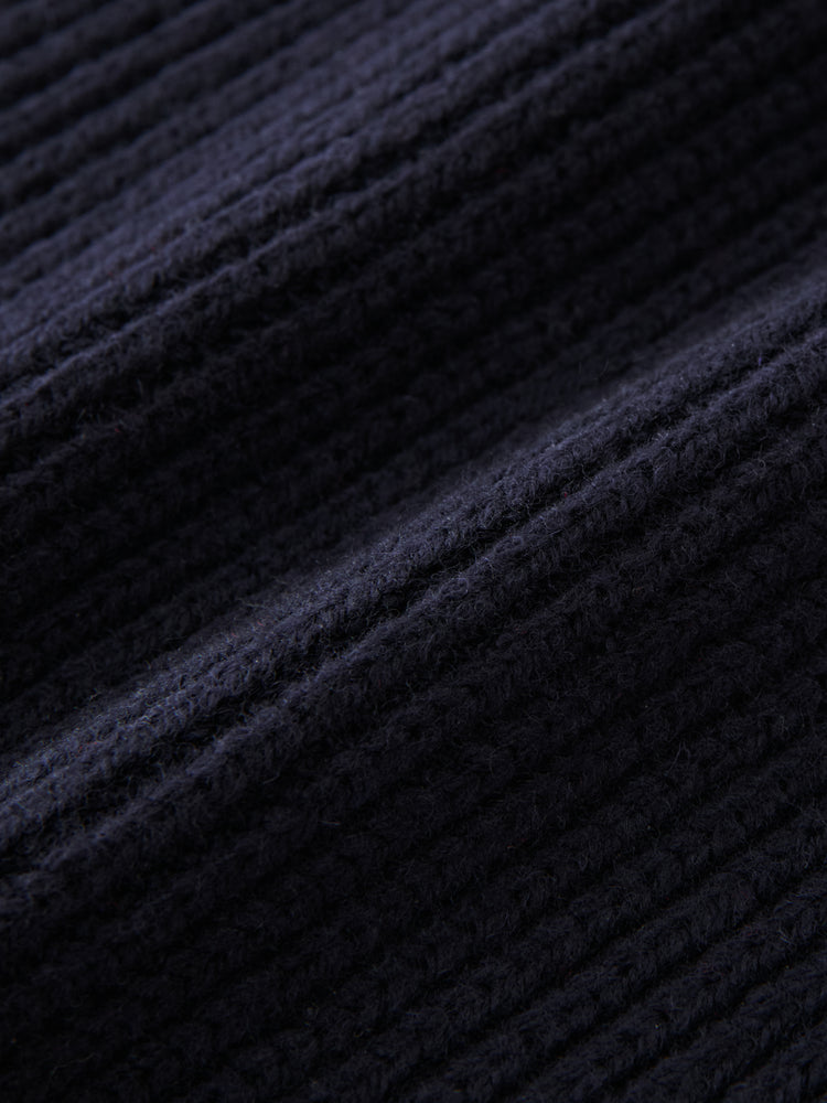 FIFE HOODED SCARF IN DARKEST NAVY
