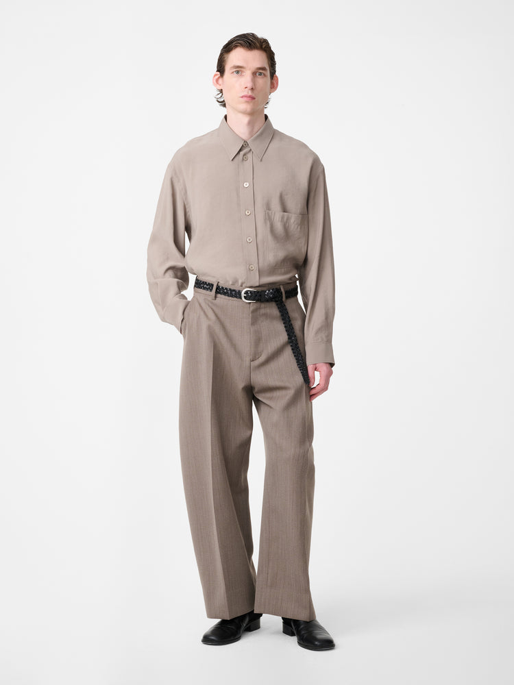 FUME TAILORD PANT IN BARK MELANGE