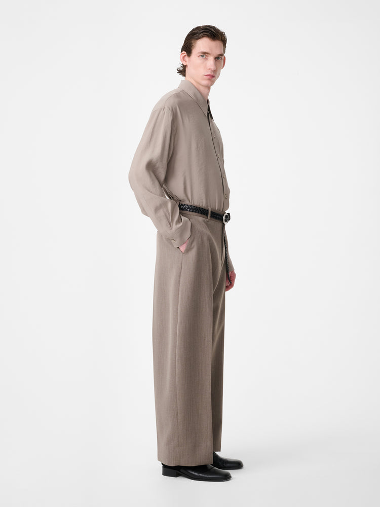 FUME TAILORD PANT IN BARK MELANGE