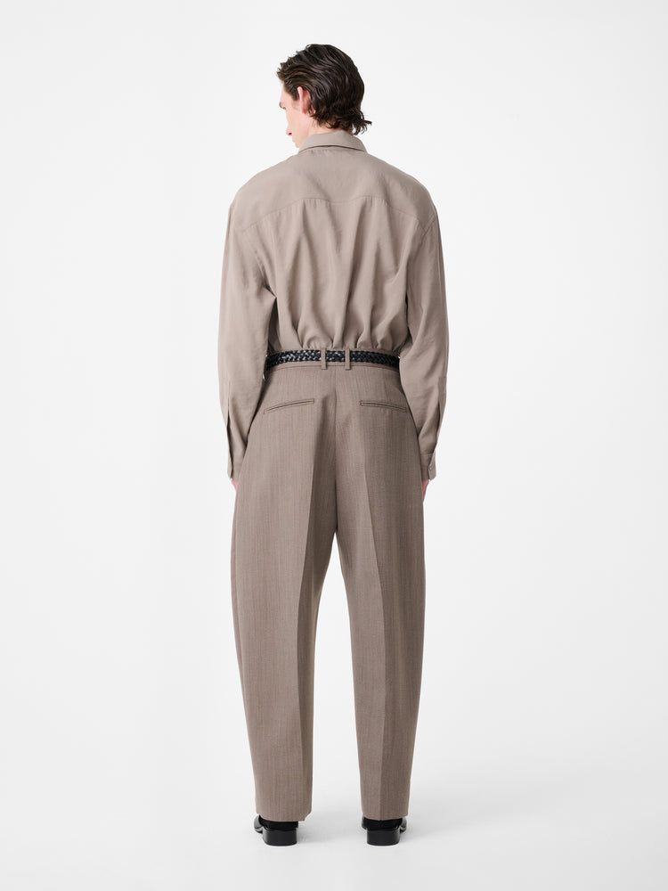 FUME TAILORD PANT IN BARK MELANGE