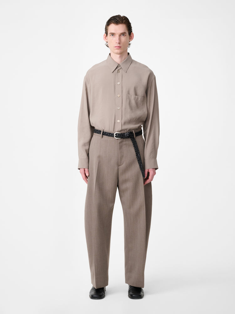 FUME TAILORD PANT IN BARK MELANGE