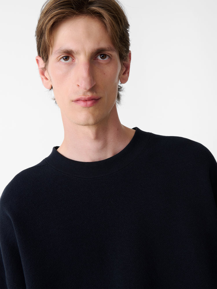 SN X BEAMS PLUS GOLIGHTLY JERSEY SWEAT IN DARKEST NAVY