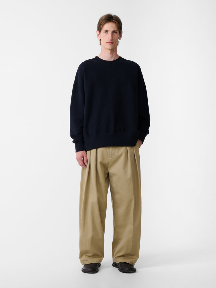 SN X BEAMS PLUS GOLIGHTLY JERSEY SWEAT IN DARKEST NAVY