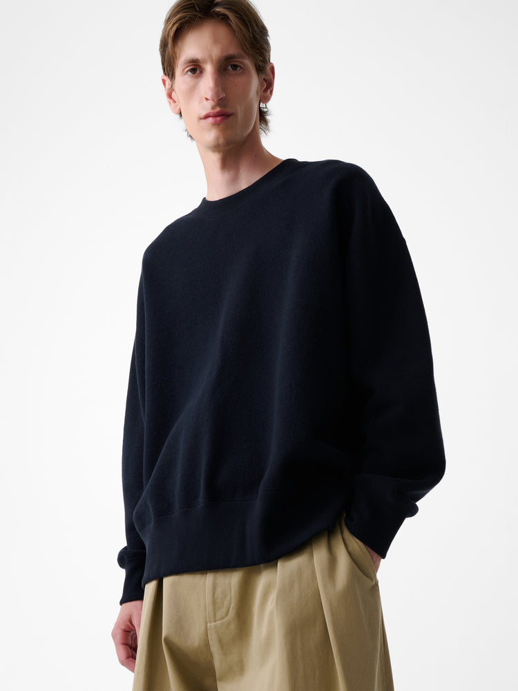 SN X BEAMS PLUS GOLIGHTLY JERSEY SWEAT IN DARKEST NAVY