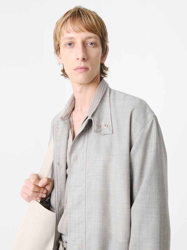 HARLE TROPICAL WOOL JACKET IN ICE MELANGE