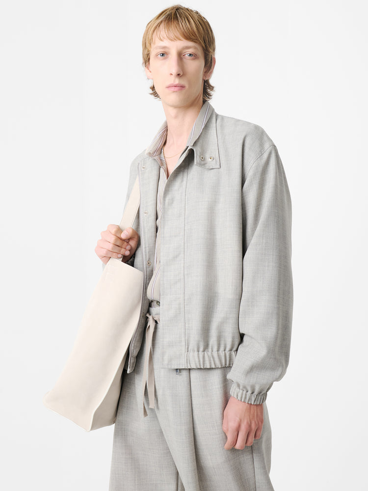 HARLE TROPICAL WOOL JACKET IN ICE MELANGE