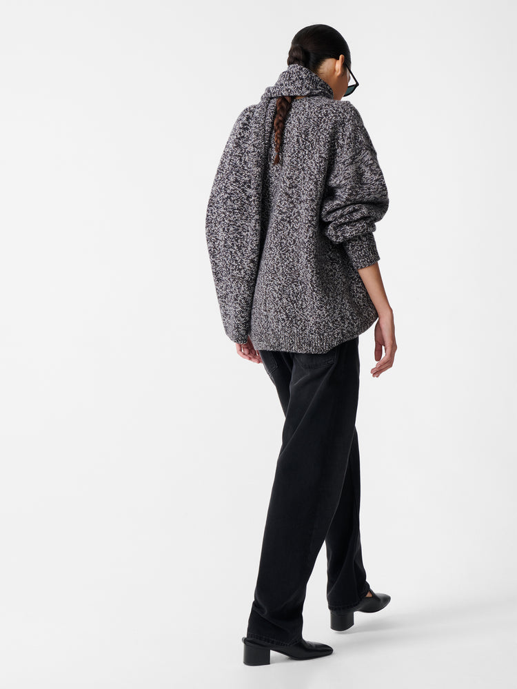 HEMYL KNIT IN NAVY MOULINE