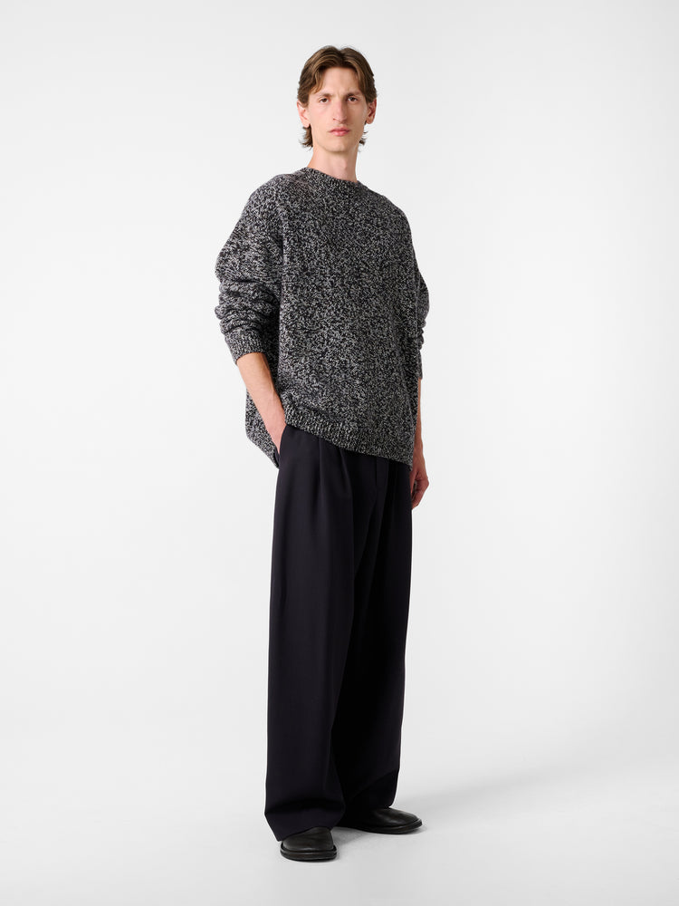 HEMYL KNIT IN NAVY MOULINE