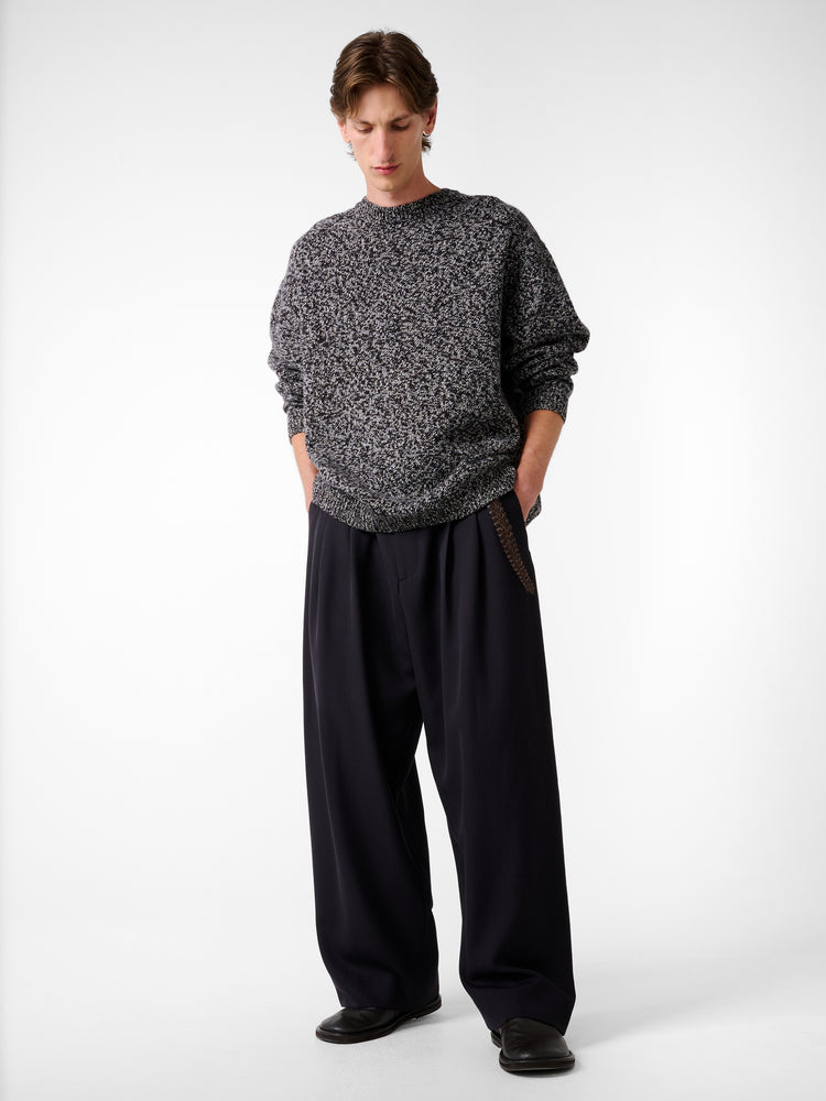 HEMYL KNIT IN NAVY MOULINE