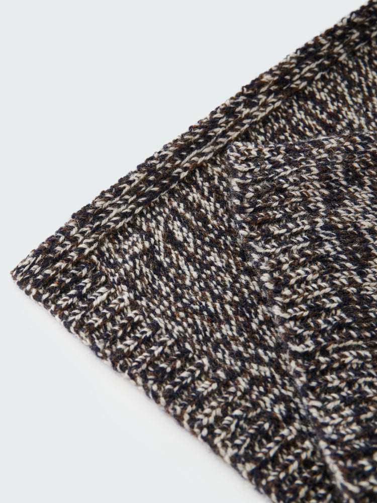 IZUL SCARF IN NAVY MOULINE