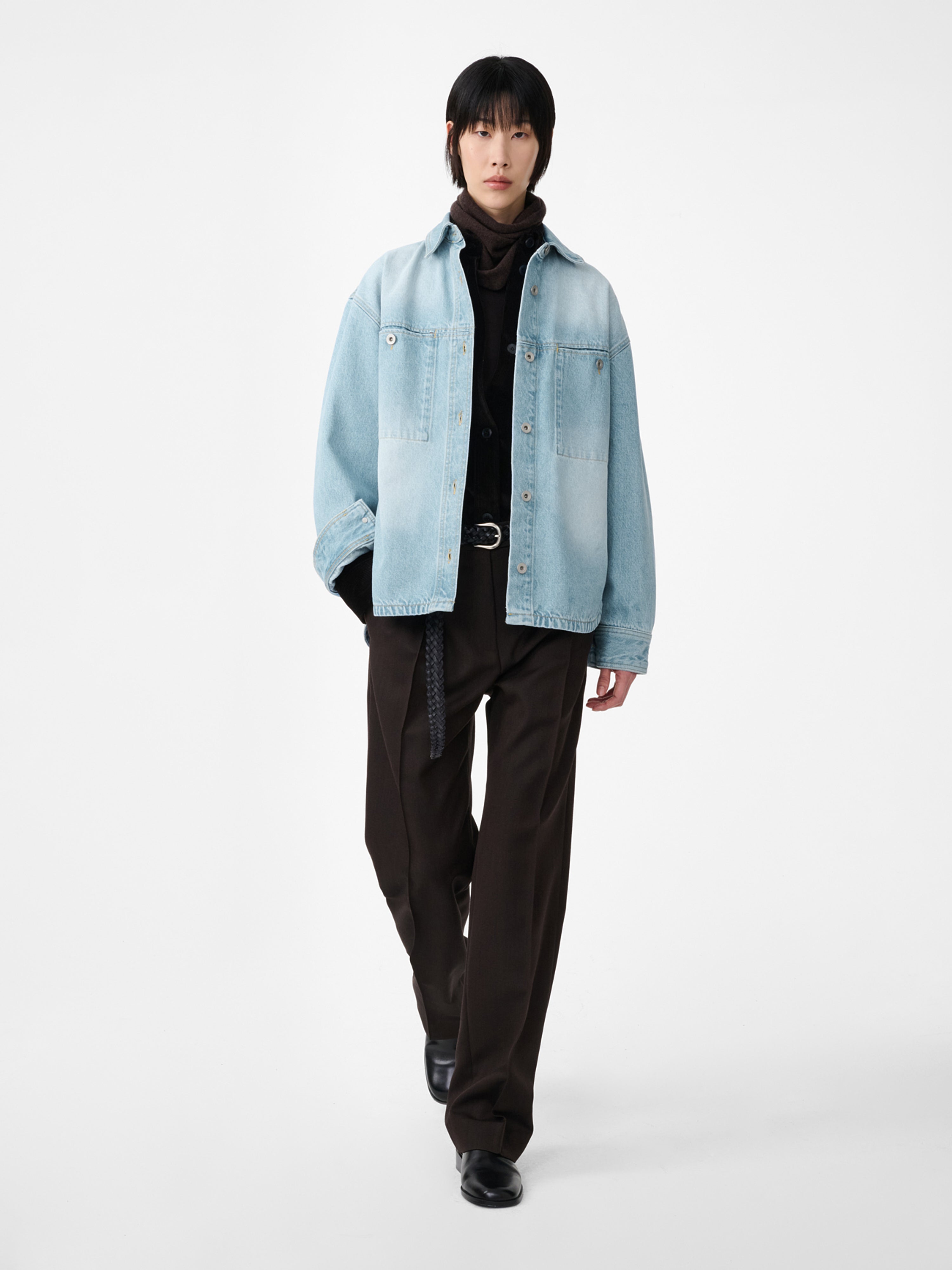 JORIS DENIM SHIRT IN BLEACHED WASH