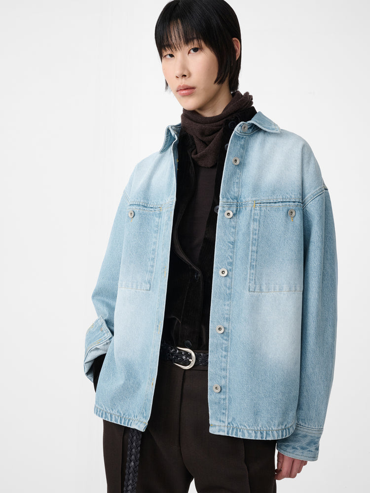 JORIS DENIM SHIRT IN BLEACHED WASH