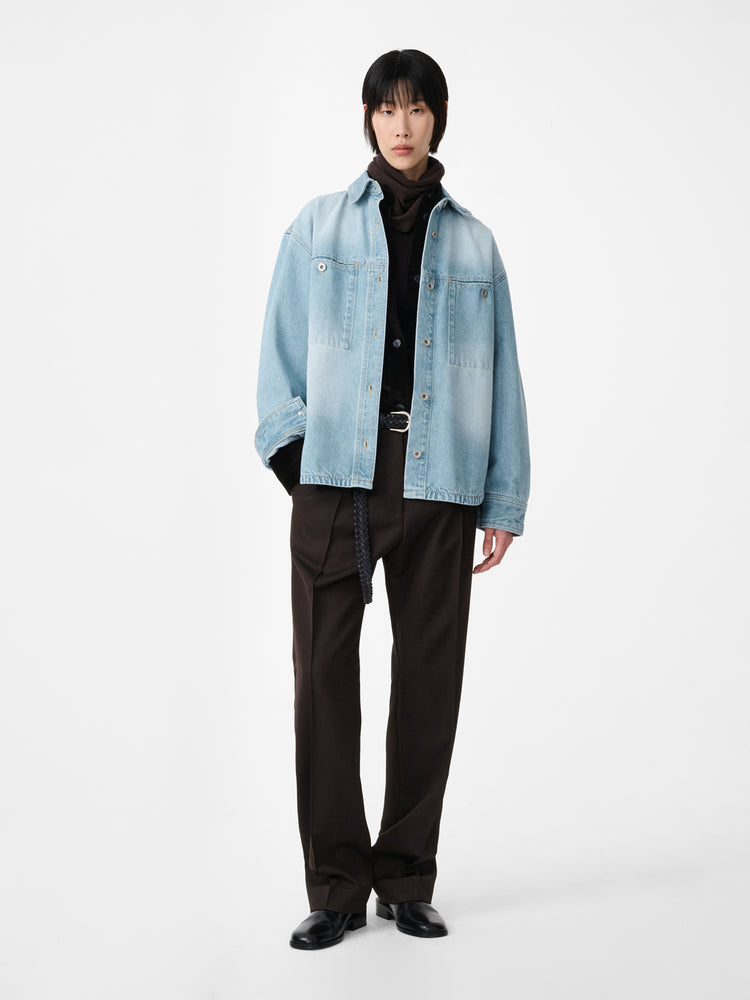 JORIS DENIM SHIRT IN BLEACHED WASH