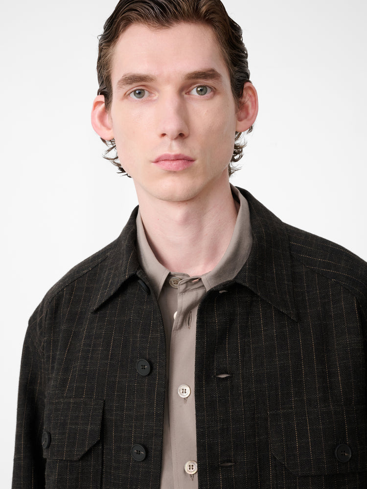 KELVER JACKET IN PEAT STRIPE