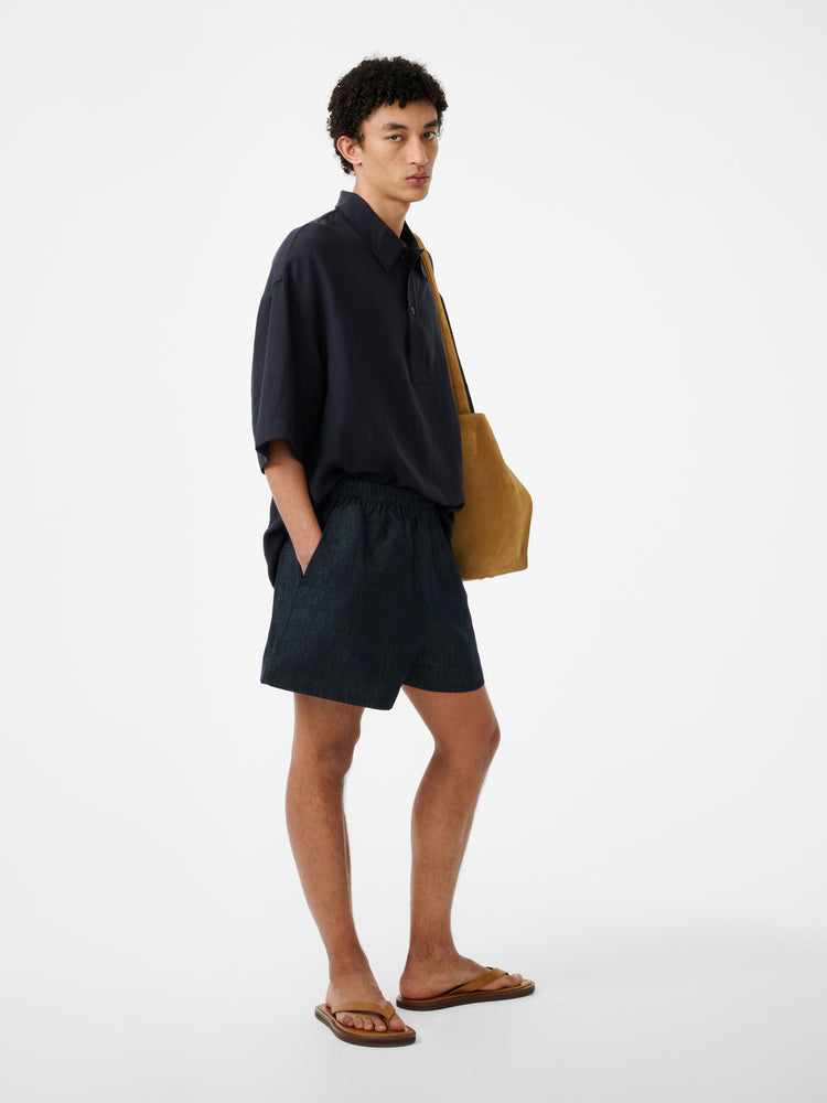 LEMMER SHIRT IN DARKEST NAVY
