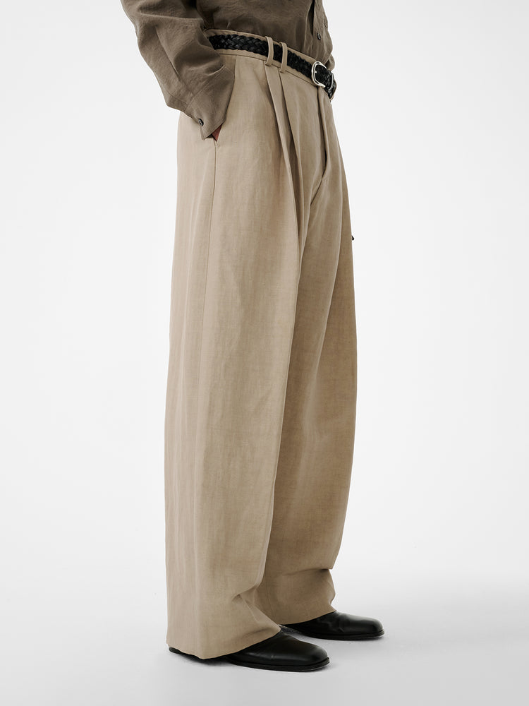 LINE LINEN PANT IN SAND