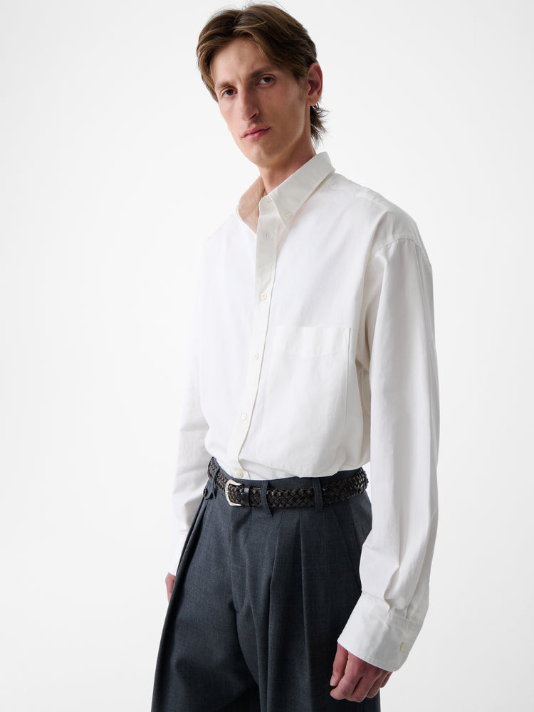 SN × BEAMS PLUS LISA OXFORD SHIRT IN WHITE