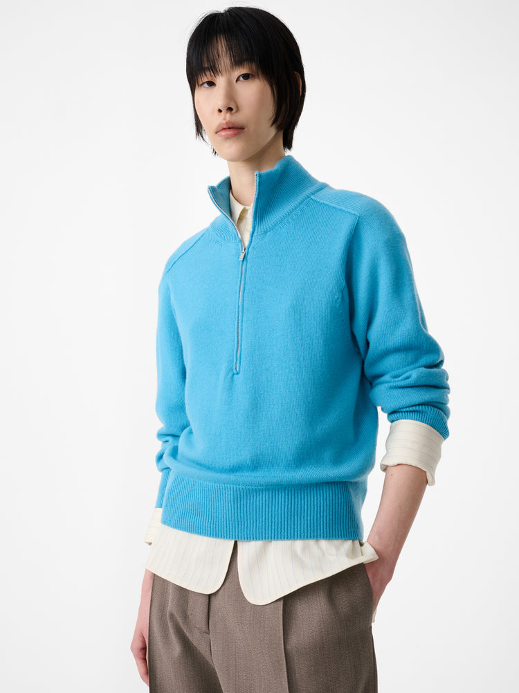 MAREN KNIT POLO IN SKY