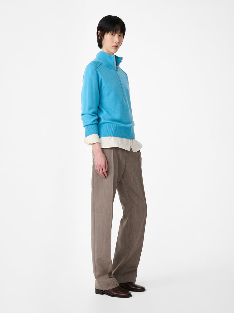 MAREN KNIT POLO IN SKY