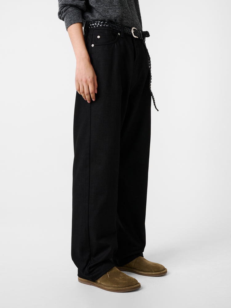 MARYLEBONE DENIM PANT IN BLACK