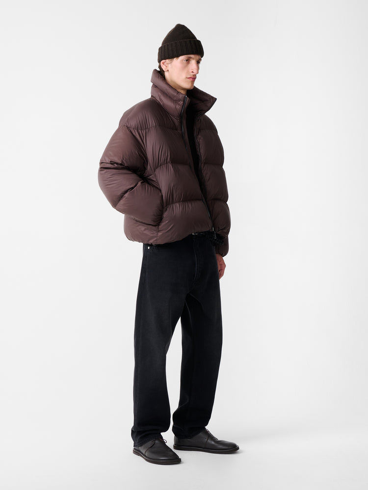 MASSEY PUFFER JACKET IN CHOCOLATE BROWN