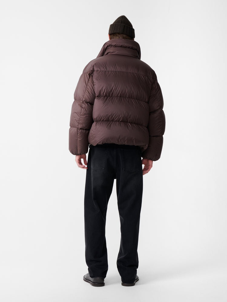 MASSEY PUFFER JACKET IN CHOCOLATE BROWN