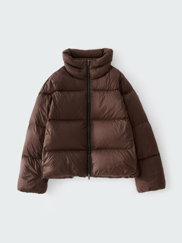 MASSEY PUFFER JACKET IN CHOCOLATE BROWN