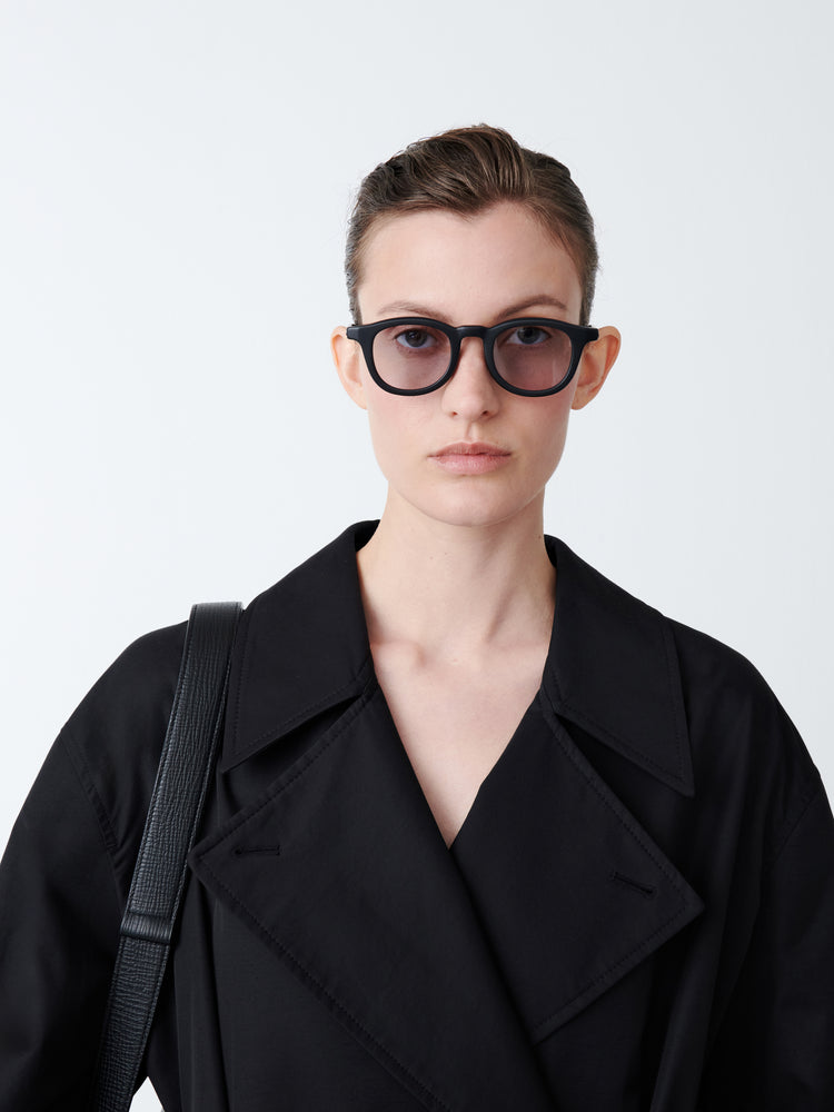 MAWER COAT IN BLACK GRAPE