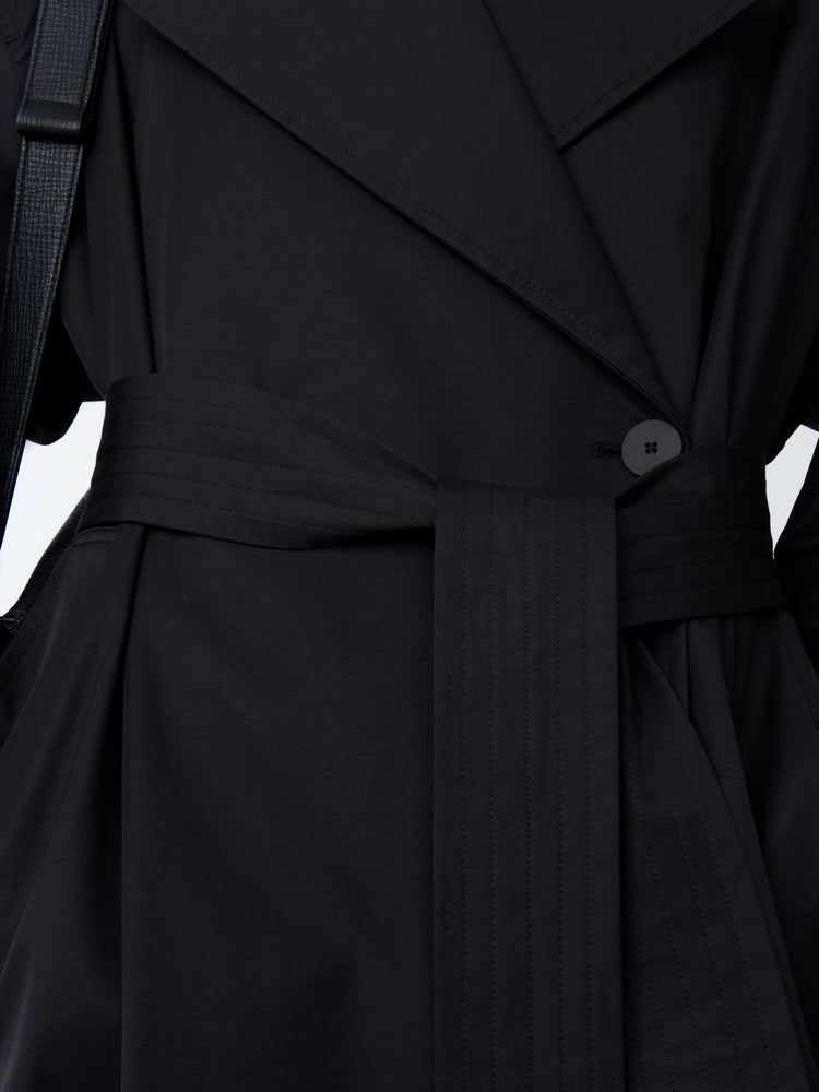 MAWER COAT IN BLACK GRAPE