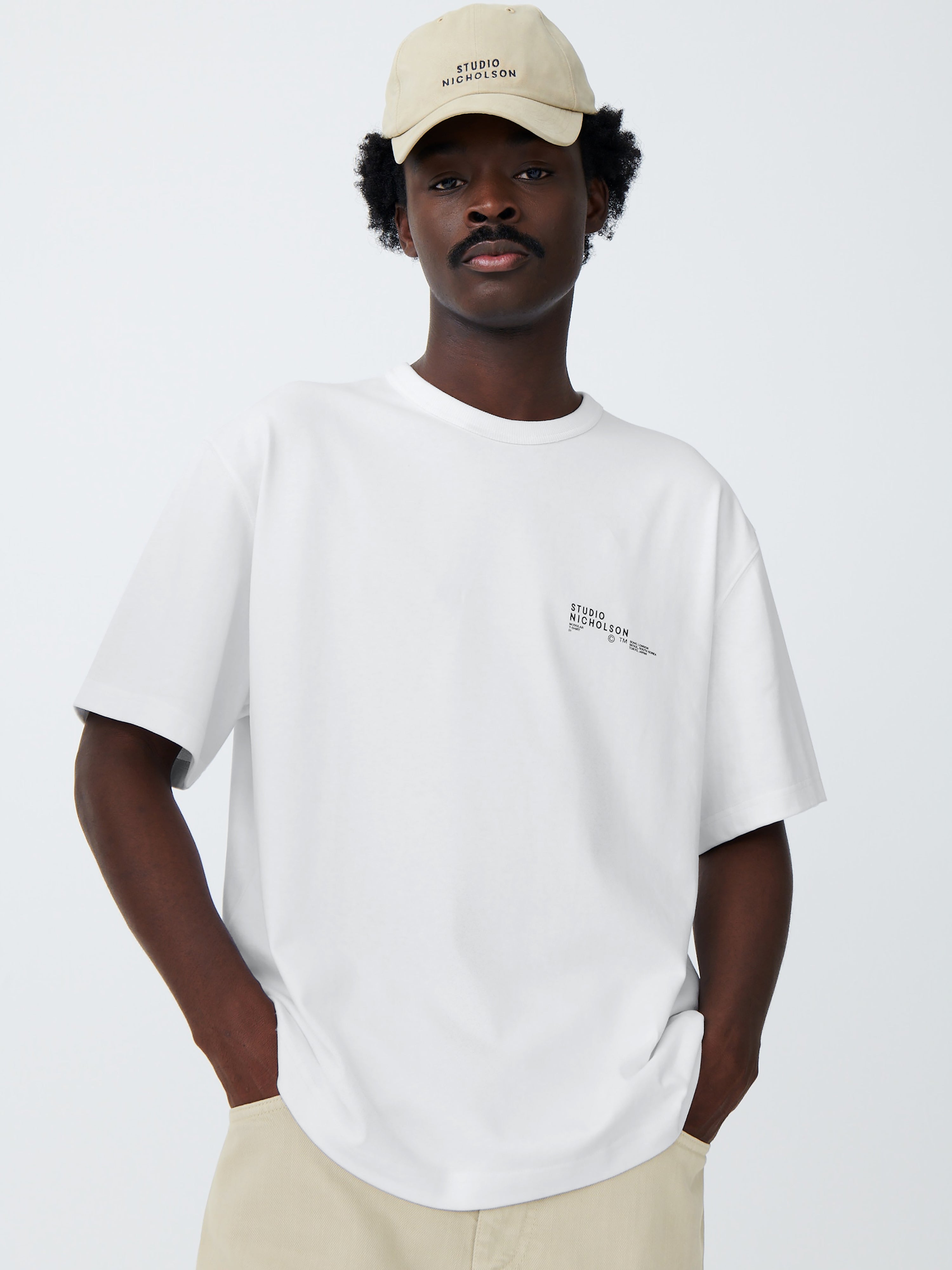 L'Appartement STUDIO NICHOLSON Tシャツ MODULE T-SHIRT IN WHITE