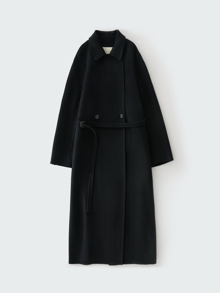 MORI WOOL COAT IN DARKEST NAVY