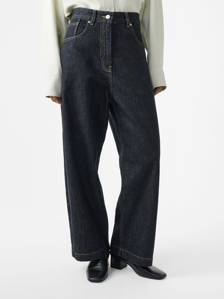 NEIVE ITALIAN DENIM PANT IN BLACK