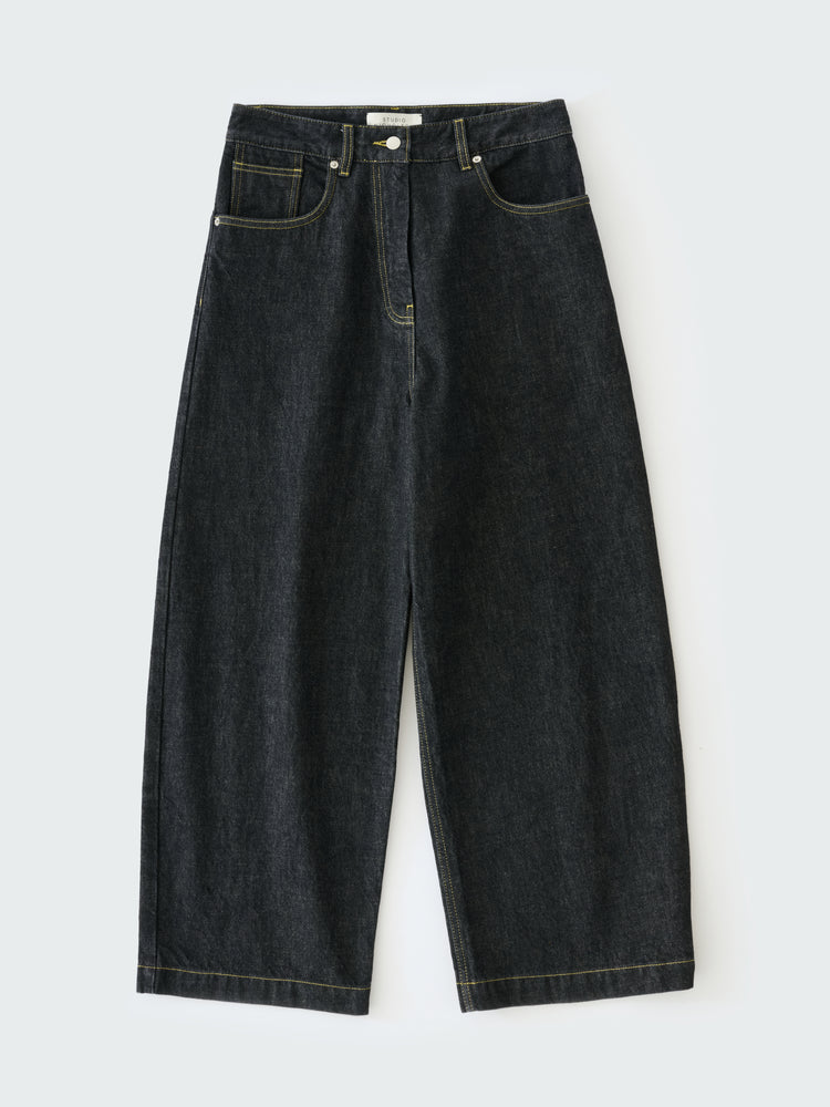 NEIVE ITALIAN DENIM PANT IN BLACK