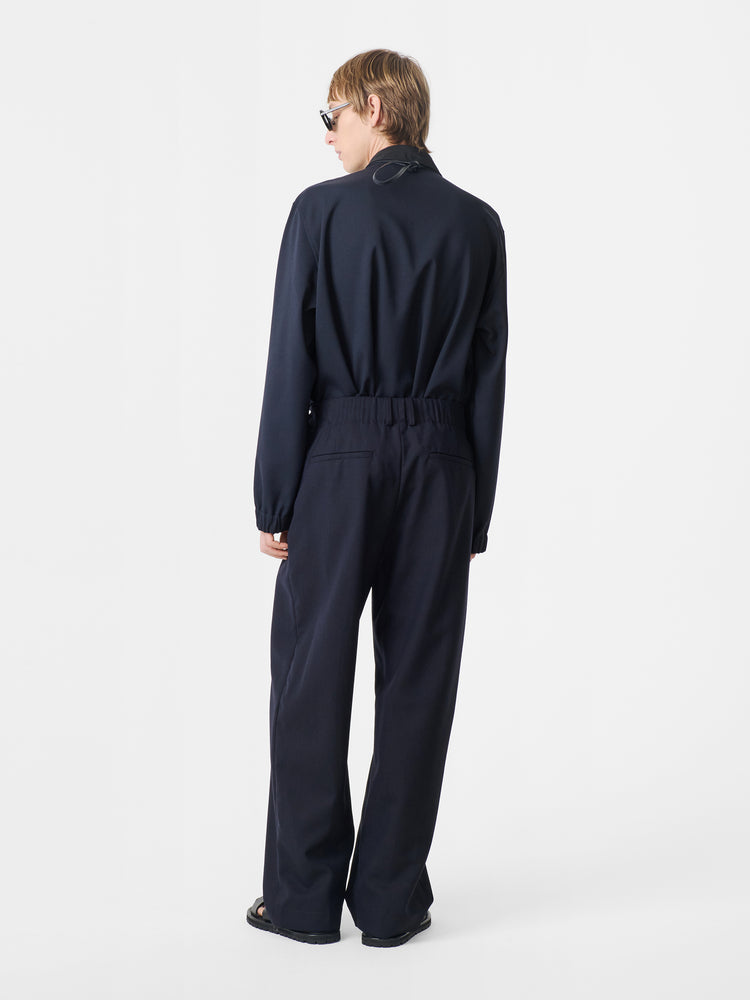 NOAM TROPICAL WOOL PANT IN DARKEST NAVY