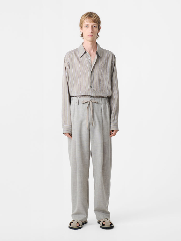 NOAM TROPICAL WOOL PANT IN ICE MELANGE