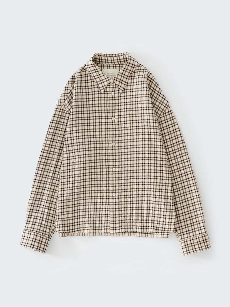 NOSTRA SHIRT IN CANVAS / BLACK CHECK