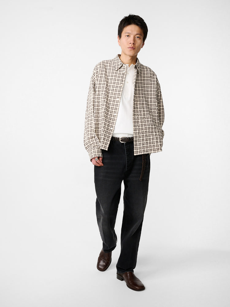 NOSTRA SHIRT IN CANVAS / BLACK CHECK