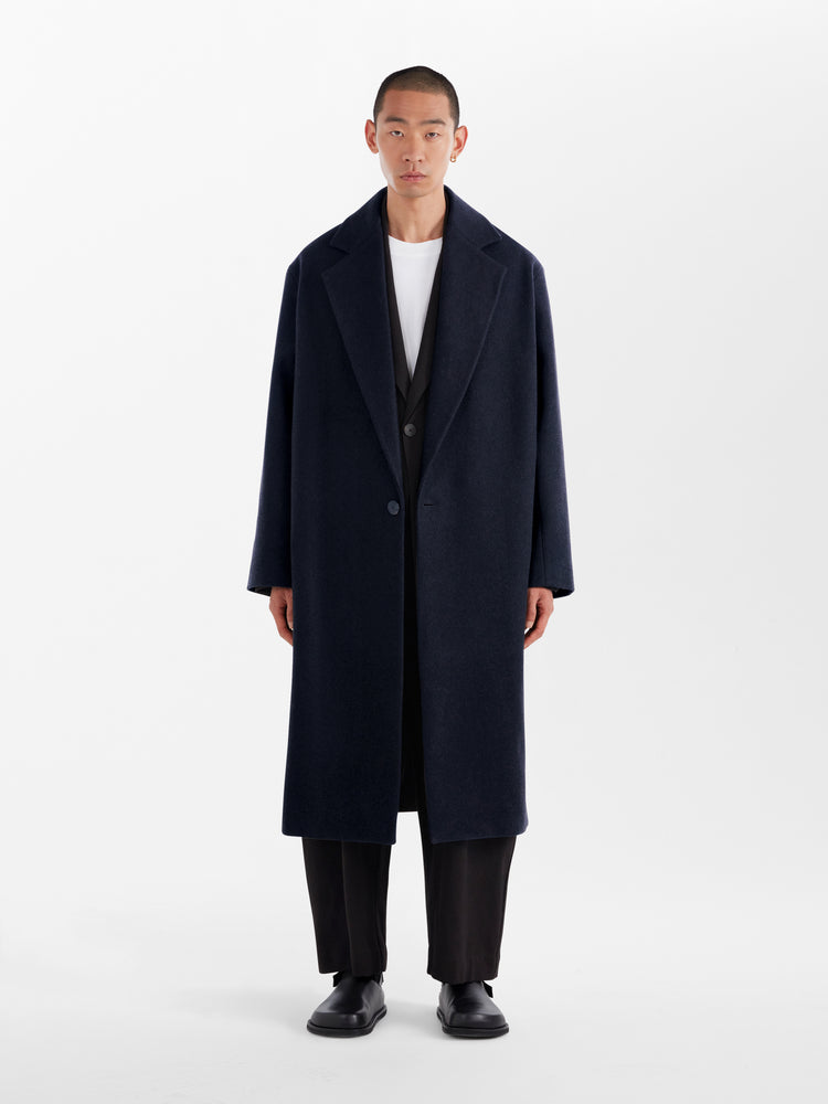 NOTCH COAT IN DARK NAVY