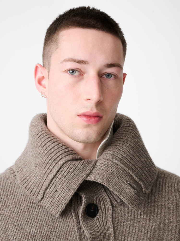 ORENA KNIT POLO IN NATURAL MARL
