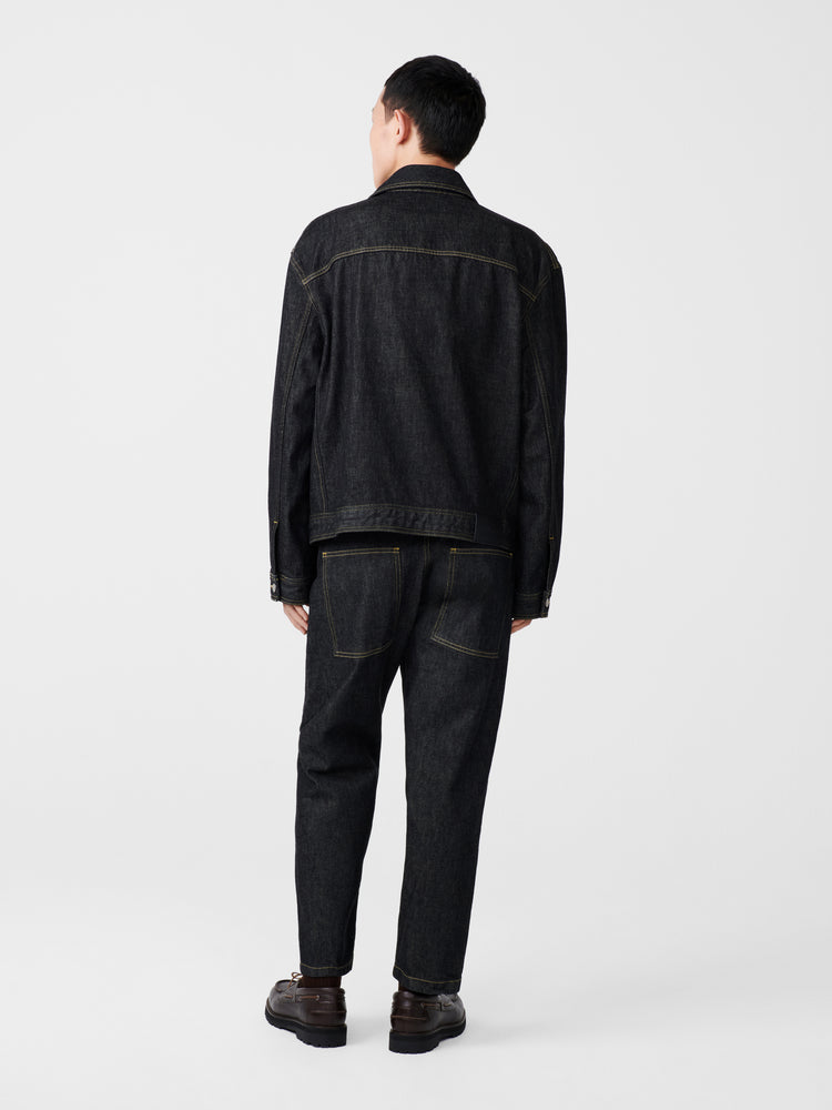 PETAR ITALIAN DENIM JACKET IN BLACK