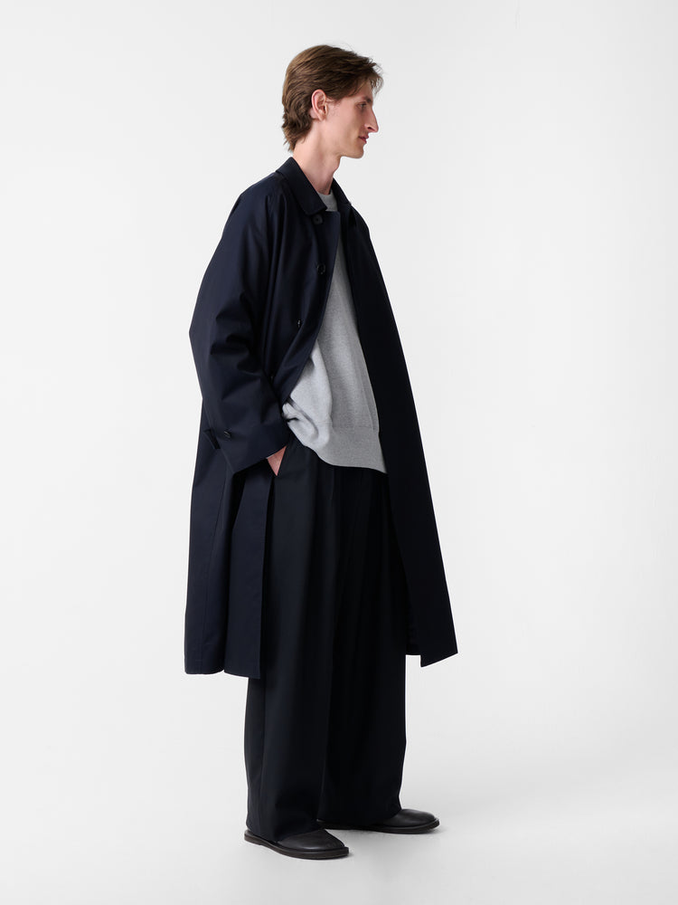 SN X BEAMS PLUS PETER RAINCOAT IN DARKEST NAVY