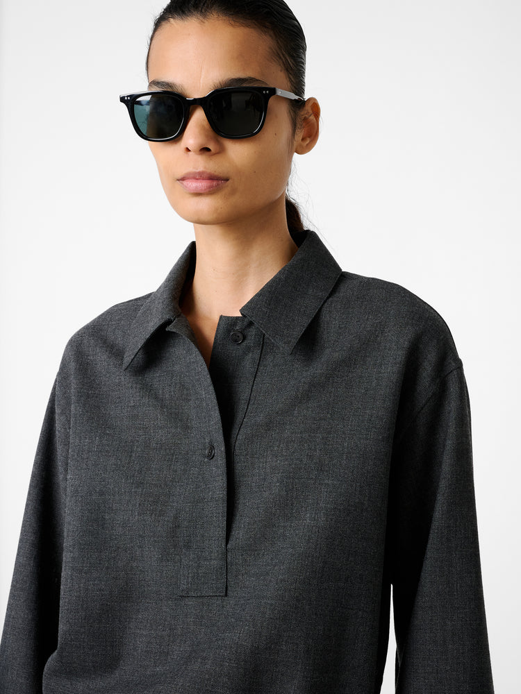 PINOLE SHIRT IN SLATE MELANGE